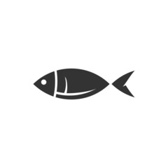 fish icon vector. fish icon glyph style design