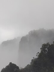 Mist in pillar rock