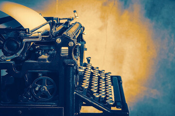 An old typewriter. Stylized photo. - 478161611