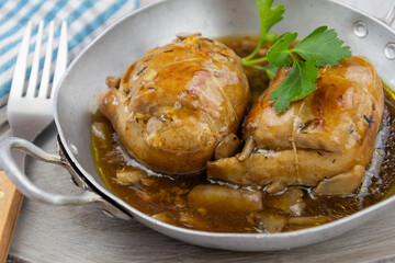 pork roulades with mushroom sauce