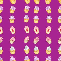 cupcakes, muffins, purple, 800080, food, sweets, cafeteria, kitchen