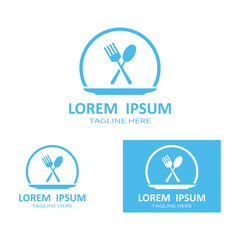 spoon,fork,and knife icon logo vector design template
