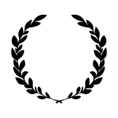 Elegant laurel wreath Wedding monogram frame
