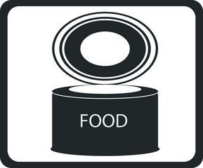 Vector set of tins- canned food -Tin can icon