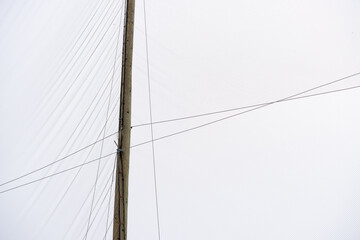 netting on a gray sky