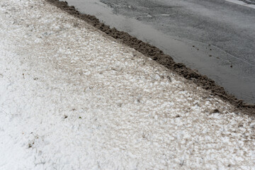 gutter or curb, winter