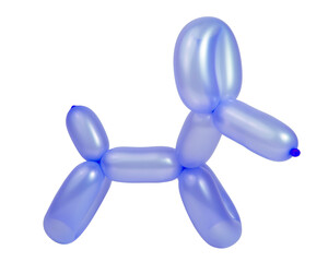 Photo party model of balloon dog fun craft isolated on the white  background