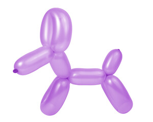Photo party model of balloon dog fun craft isolated on the white  background