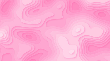 Pink paper cut banner with 3D slime abstract background and pink waves layers. Pink paper cut banner with 3D abstract background and pink waves layers. Abstract layout design for brochure and flyer.