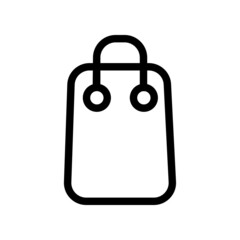 Shopping bag icon. Flat Vector illustration isolated on white background.