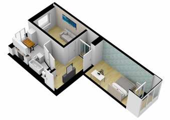 Floor plan for real estate 3d