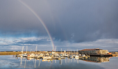 New marina in Esbjerg harbor at the North Sea coast, Denmark