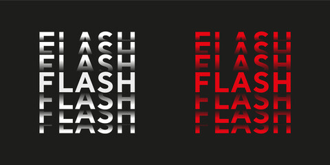 Flash unique text effect typography design