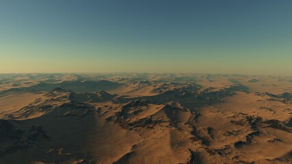 3d rendered Space Art: Alien Planet - A Fantasy Landscape