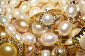 Pearl bracelets and ring