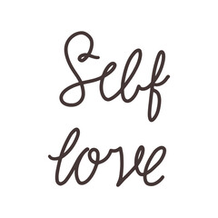 Hand Drawn Lettering Self Love