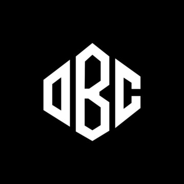 OBC letter logo design with polygon shape. OBC polygon and cube shape logo design. OBC hexagon vector logo template white and black colors. OBC monogram, business and real estate logo.