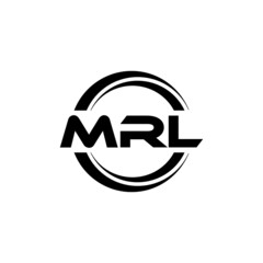 MRL letter logo design with white background in illustrator, vector logo modern alphabet font overlap style. calligraphy designs for logo, Poster, Invitation, etc.