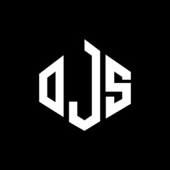 OJS letter logo design with polygon shape. OJS polygon and cube shape logo design. OJS hexagon vector logo template white and black colors. OJS monogram, business and real estate logo.