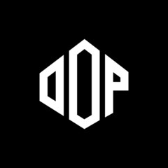OOP letter logo design with polygon shape. OOP polygon and cube shape logo design. OOP hexagon vector logo template white and black colors. OOP monogram, business and real estate logo.