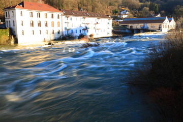 Le Doubs en crue à Pont-de-Roide 25