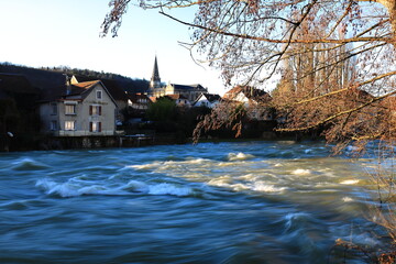Le Doubs en crue à Pont-de-Roide 25