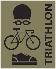 Triathlon sport icon