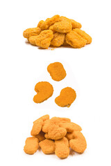Nuggets isolated on a white background.
