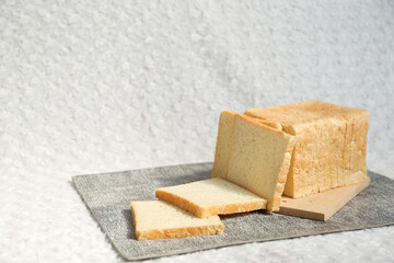 Plain toasted bread whole. White bread toast slice.	
