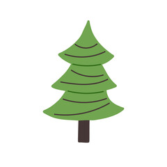 Rounded green Christmas tree