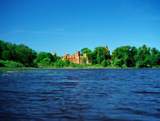 Obraz premium ruins of castle in Szybark, Warmia region - July, 2007, Poland