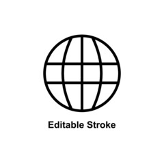 browser icon designed in outline style in editable stroke for telecom icon theme