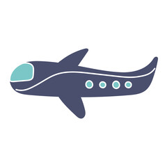 Vector cartoon airplane transport