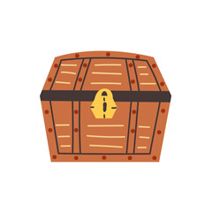 Wooden chest with lock