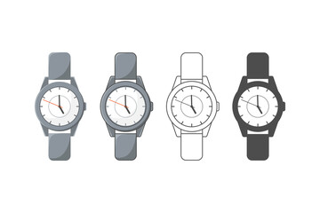 Watch vector illustration collection
