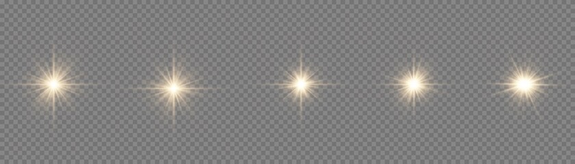Fototapeta premium Star burst with light, yellow sun rays. 