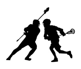 Fototapeta na wymiar lacrosse players vector