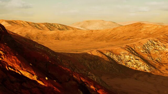 warm colored Sand dunes at sunset