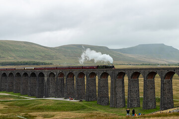 Ribblehead viaduct steam train