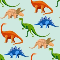 Badkamer foto achterwand Dinosaurussen Dinosaurussen naadloos patroon