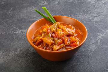 Meat goulash with vegetables
