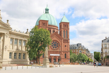 Fototapeta premium Saint-Pierre-le-Jeune Catholic Church in Strasbourg