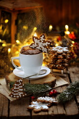 Gingerbread cookies with Christmas decorations