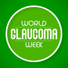 World Glaucoma Week is observed every year in March, it is a group of eye conditions that damage the optic nerve, the health of which is vital for good vision. Vector illustration