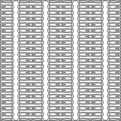  Vector ethnic pattern with symmetrical elements . Repeating geometric tiles from striped elements.Monochrome texture.Black and white pattern for wallpapers and backgrounds.
