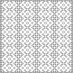  Vector ethnic pattern with symmetrical elements . Repeating geometric tiles from striped elements.Monochrome texture.Black and white pattern for wallpapers and backgrounds.