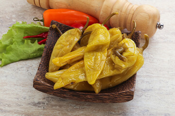Pickled marinated spicy green pepper
