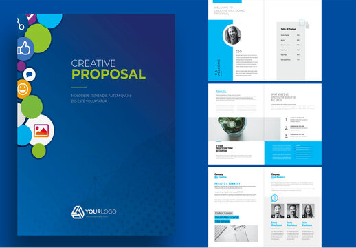 Social Media Project Proposal with Social Icons
