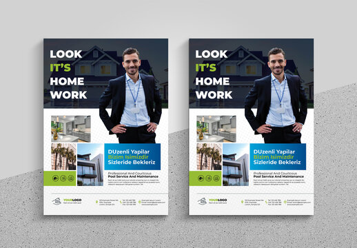 Corporate Real Estate Business Flyer Layout