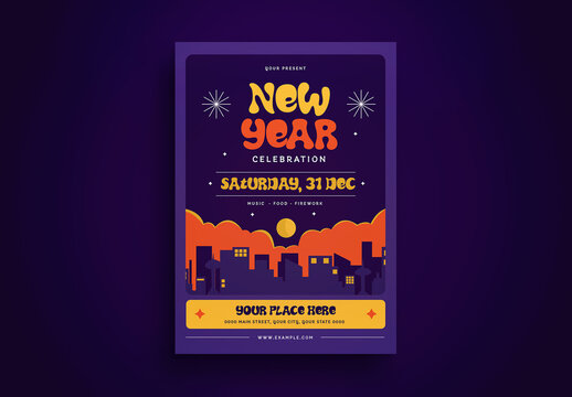 New Year Celebration Flyer Layout